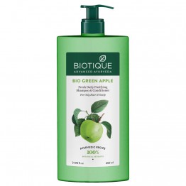 Biotique Bio Green Apple Fresh Daily Purifying Shampoo and Conditioner for Hair, 650ml